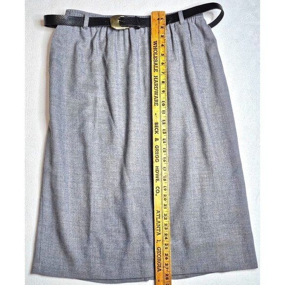 Vintage Alfred Dunner Women Gray Blazer & Skirt Suit Set Size 16 Polyester Blend - Picture 12 of 15